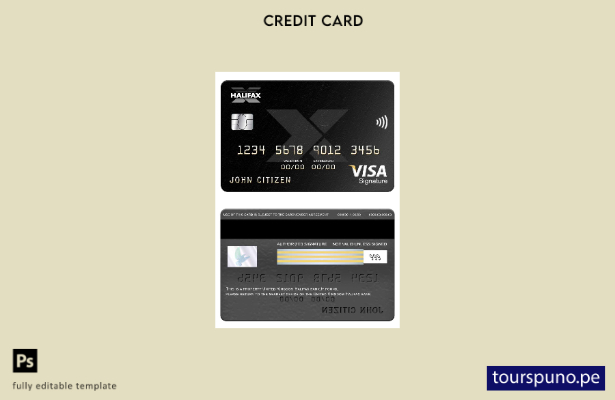 listo para imprimir plantilla de tarjeta de firma de visa bancaria del Reino Uni